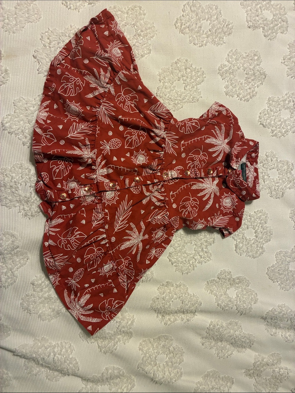 Vince Camuto Red and White Printed Shirt